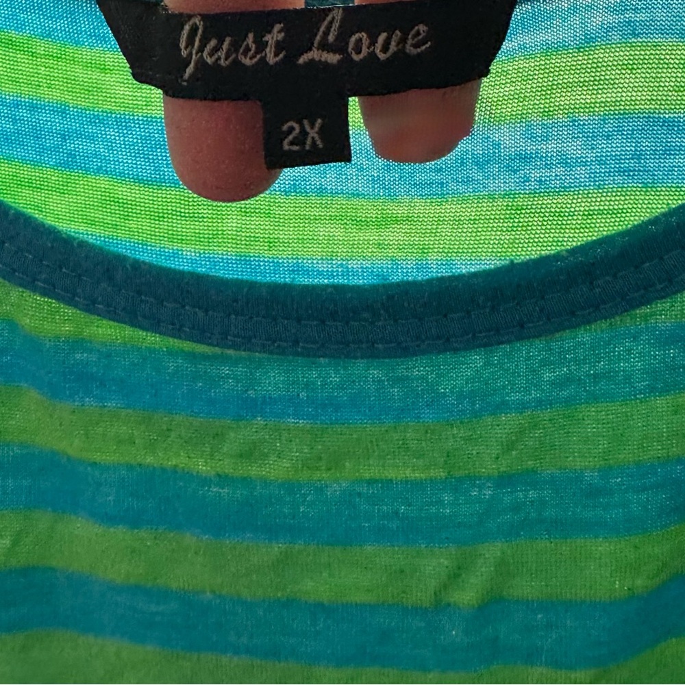 Just Love Vibrant Striped Sleeveless Top - Picture 2 of 5